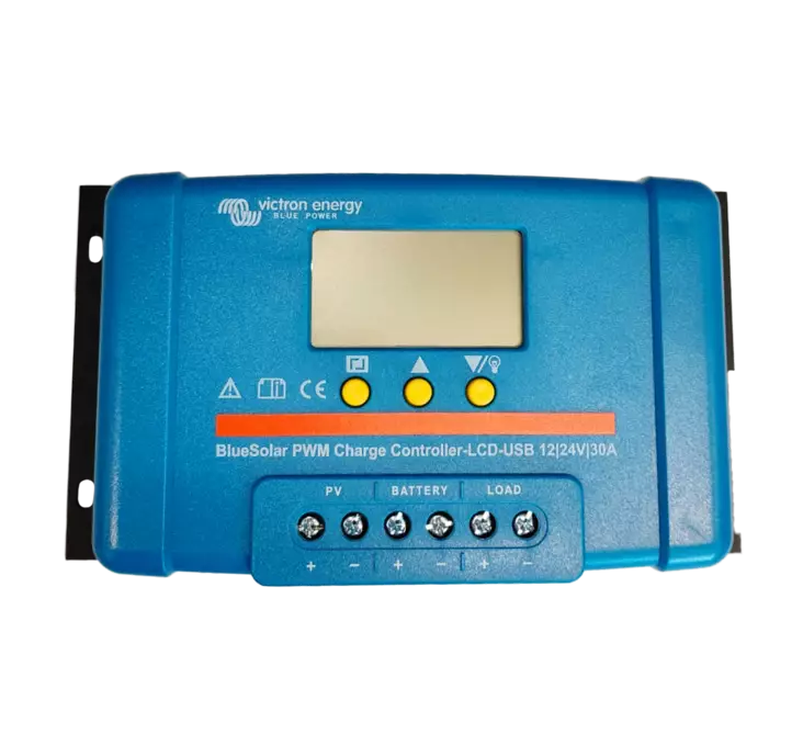 Victron BlueSolar PWM-LCD&USB 12/24V-30A - Aurinkopaneelisäätimet PWM - 8719076046203 - 1