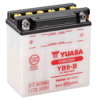 Yuasa Mp-Akku YB9-B 12V 9Ah/10h - MP- ja kelkan korkilliset vakioakut - 5050694030673 - 1
