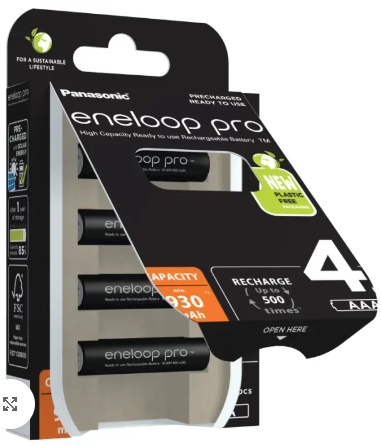 Panasonic Eneloop AAA 1.2V 930mAh 4kpl - AA & AAA Akut ja kennot - 5410853064244 - 2