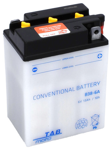 TAB Mp-Akku HYB38-6A 6V 13Ah 104A - MP- ja kelkan korkilliset vakioakut - 8435336180324 - 1