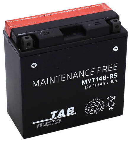 TAB Mp-Akku YT14B-BS/MYT14B-BS 12V 11,5Ah 135A - AGM MP- ja kelkan akut - 8435336180614 - 1