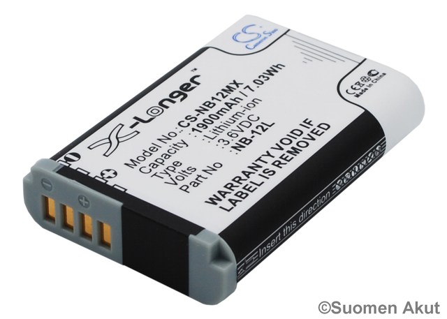 Canon Akku 3.6v 1900mah liion NB-12L CS - Canon kameranakut - 4894128097204 - 1
