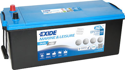 Exide Dual AGM EP2100 12V 240Ah/2100Wh - Exide vene- ja vapaa-ajan akut - 3661024035934 - 1