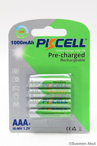 PKCELL AAA Ready To Use 1.2v 1000mah - AA & AAA Akut ja kennot - 6942449546074 - 1