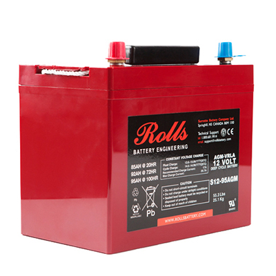 Rolls RB/S12-95AGM 12V 85AH/20HR S2 - AGM ajovoima- ja teollisuusakut - 29014 - 1