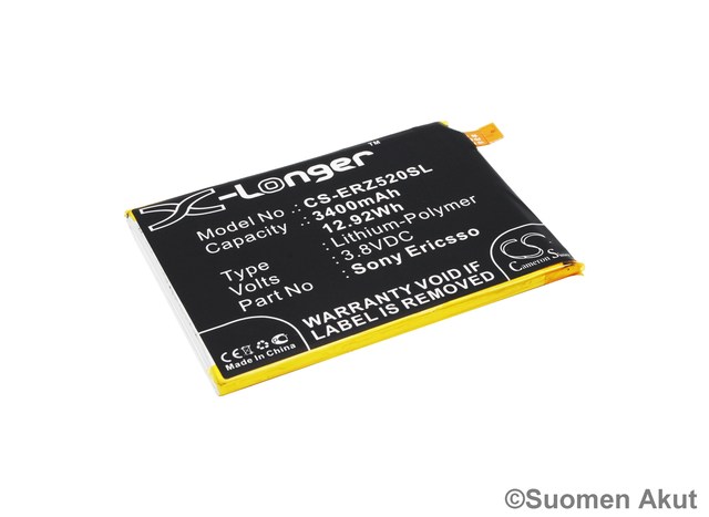 Sony Ericsson 3.8V 3400mAh Xperia Z5 - Sony Ericsson kännykän akut - 4894128114154 - 1