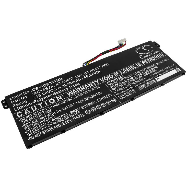 Tietokoneen Akku ACER 15.28V 3250mA(523) - Acer kannettavan akut - 4894128168454 - 1