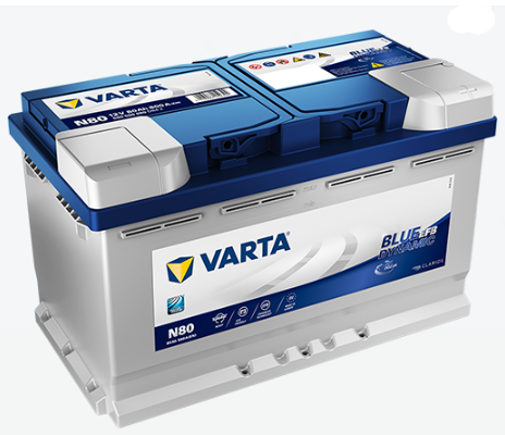 Varta Blue Dynamic EFB N80 12V 80Ah 800A - Varta käynnistysakut - 4016987152324 - 1