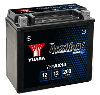 Yuasa Mp-Akku YBXAX14 12V 12Ah Auxiliary - AGM MP- ja kelkan akut - 5050694043734 - 1