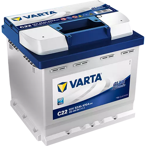 Varta Blue Dynamic C22 12V 52Ah 470A - Varta käynnistysakut - 4016987167564 - 1