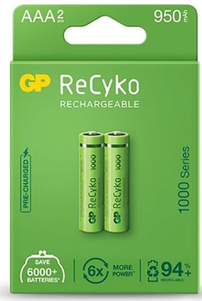 GP AAA Ni-Mh kenno 950mAh 2kpl blist - AA & AAA Akut ja kennot - 4891199186554 - 1