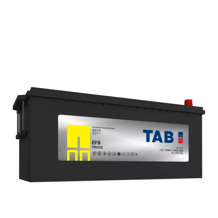 TAB käynnistysakku EFB SG19 STOP&GO 12V 190Ah 1100A(EN - Tab käynnistysakut - 3838807043084 - 2