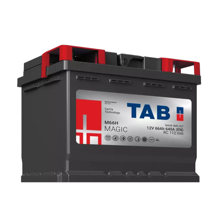 TAB käynnistysakku Magic M66H 12V 66Ah 640A (EN) - Tab käynnistysakut - 3838807026704 - 3