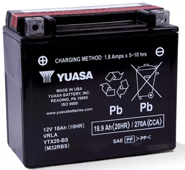 Yuasa Mp-Akku YTX20-BS 12V 18,9Ah - AGM MP- ja kelkan akut - 5050694004544 - 1