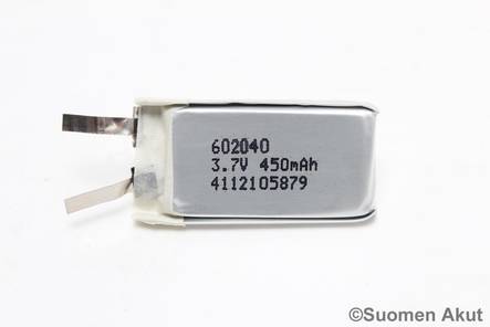 Li-polymer Akku 3.7v 450mah 602040 - Li-polymer kennot/akut - 12045 - 1