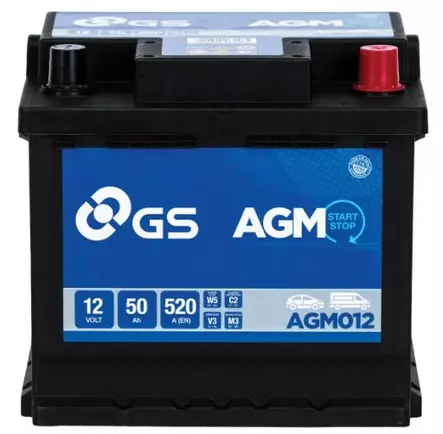 GS Käynnistysakku AGM012 AGM 12V50Ah - GS käynnistysakut - 5050694064265 - 1
