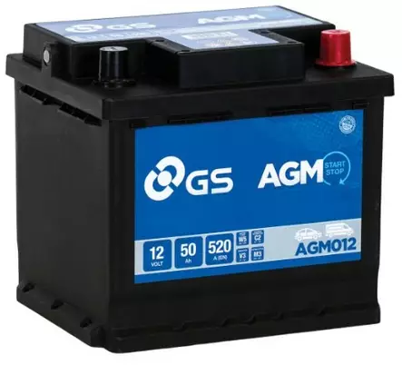 GS Käynnistysakku AGM012 AGM 12V50Ah - GS käynnistysakut - 5050694064265 - 2