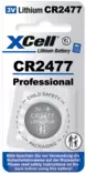 XCell Lithiumparisto CR2477 3V - 3V lithiumparistot - 4042883800625 - 1