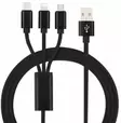 Insmat 3-in-1 usb-a kaapeli 1.2M - Laturi- ja virtalähdetarvikkeet - 6438380000145 - 1