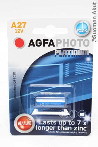 Agfa Alkaliparisto A27 12V - 27A alkaliparistot - 4250175804705 - 1