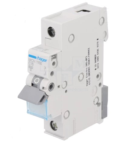 Automaattisulake Hager MCN116E 16A - Sulakkeet - 121355 - 1