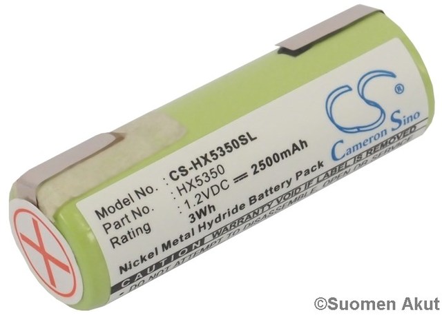 Braun akku 1.2v 2500mah NiMh CS - Hyvinvointi- ja terveysakut - 4894128072225 - 1