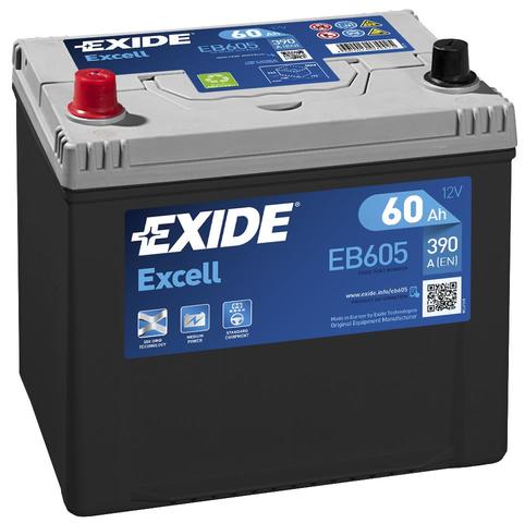 Exide Excell EB605 12V 60Ah - Exide käynnistysakut - 3661024034425 - 1