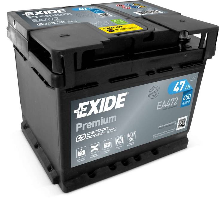 Exide Premium EA472 12V 47Ah - Exide käynnistysakut - 3661024034265 - 1