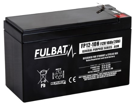 Fulbat FP12-10H Agm-akku 12v 10Ah - AGM ajovoima- ja teollisuusakut - 2149245 - 1