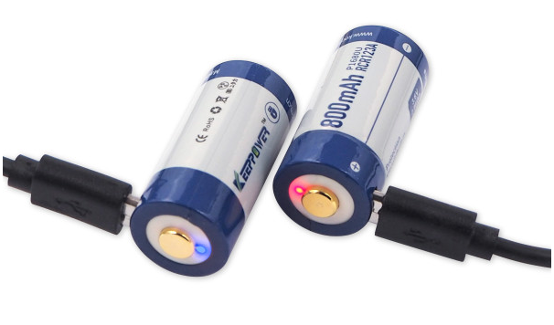 Keeppower Li-ion RCR123A 3.7V 800mAh2kpl - Muut Li-ion kennot - 6970906554065 - 1