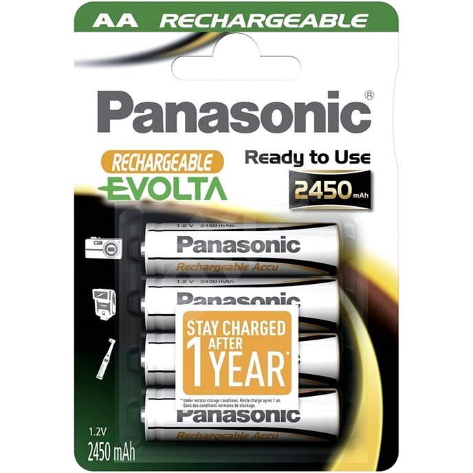 Panasonic Evolta AA 1.2V 2450mAh - AA & AAA Akut ja kennot - 5410853050865 - 1