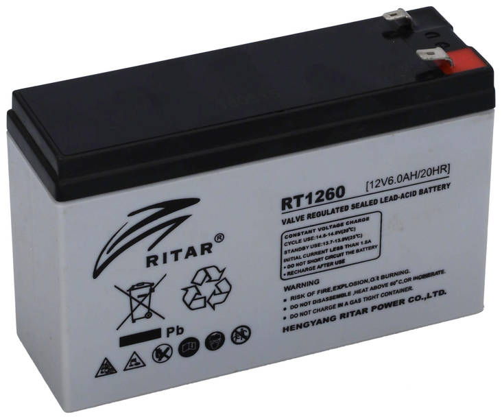 Ritar Agm-akku 12v 6Ah RT1260-F1-F2 - AGM ajovoima- ja teollisuusakut - 21585 - 1