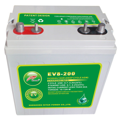 Ritar Agm-akku 8v 200Ah EV8-200 - AGM ajovoima- ja teollisuusakut - 2134475 - 1