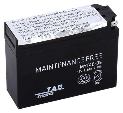 TAB Mp-Akku YT4B-BS/MYT4B-BS 12V 2,3Ah 30A - AGM MP- ja kelkan akut - 8435336102685 - 1