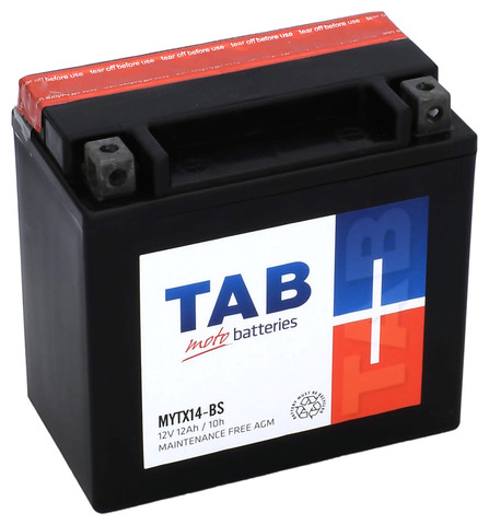 TAB Mp-Akku YTX14-BS/MYTX14-BS 12V 12Ah 200A - AGM MP- ja kelkan akut - 8435336180485 - 1