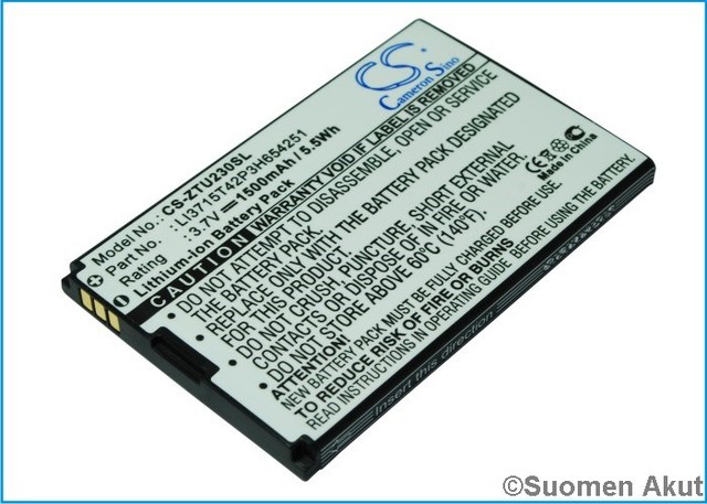 ZTE akku D800 3.7v 1200mAh Liion CS - ZTE kännykän akut - 4894128045335 - 1