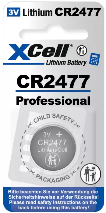 XCell Lithiumparisto CR2477 3V - 3V lithiumparistot - 4042883800625 - 1