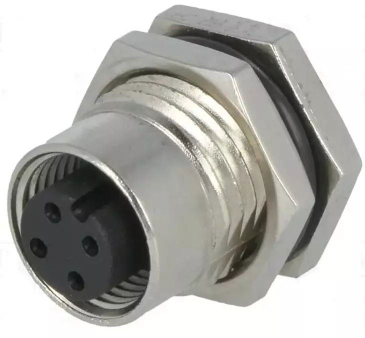 M12 4-napainen naarasliitin suora IP68 - Liittimet - 14365 - 1