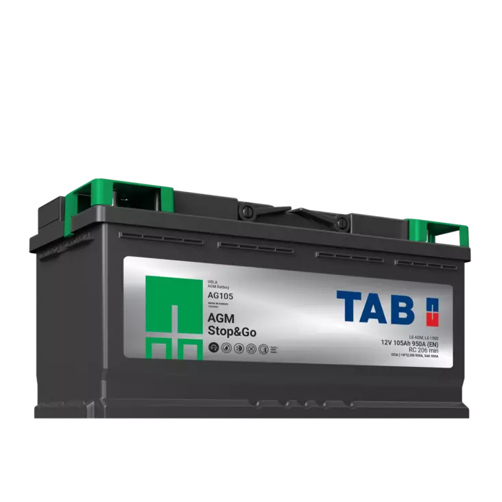 TAB AGM Stop&Go AG105 12V 105Ah 950A (EN) - Tab käynnistysakut - 3838807039575 - 2