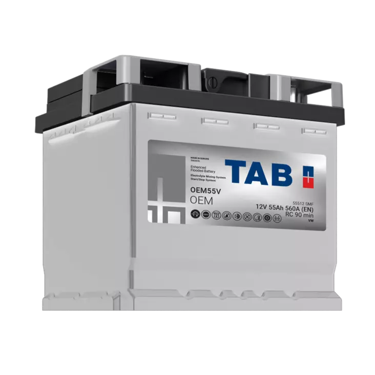 TAB käynnistysakku OEM OEM55V EFB 12V 55Ah 560A(EN) - Tab käynnistysakut - 3838807042735 - 2