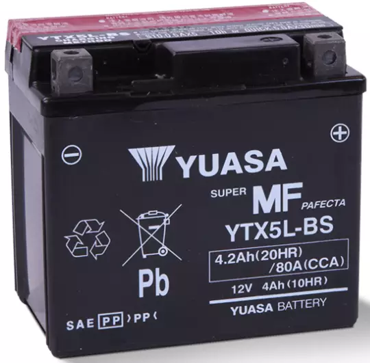 Yuasa Mp-Akku YTX5L-BS 12V 4,2Ah - AGM MP- ja kelkan akut - 5050694007095 - 1