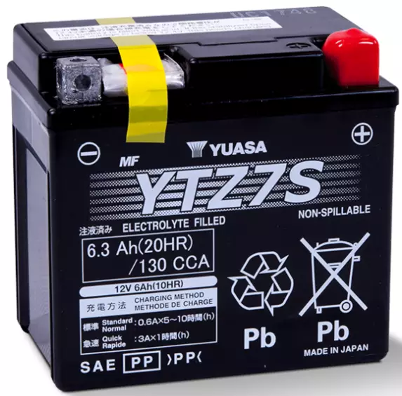 Yuasa Mp-Akku YTZ7S 12V 6Ah - AGM MP- ja kelkan akut - 4906958001525 - 1