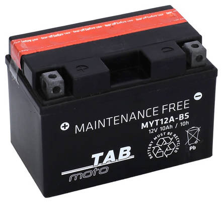 TAB Mp-Akku YT12A-BS/MYT12A-BS 12V 10Ah 120A - AGM MP- ja kelkan akut - 8435336180966 - 1