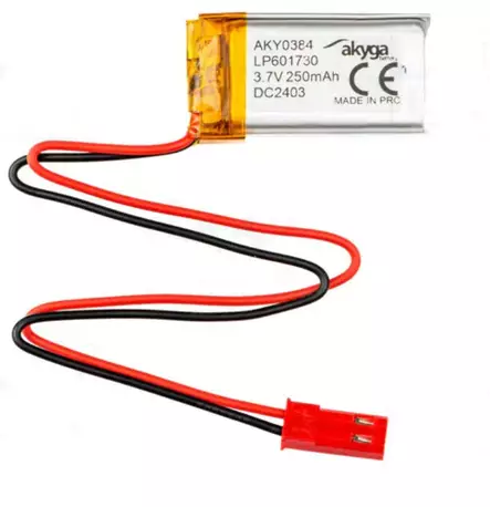 Li-polymer Akku 3.7v 250mah LP601730 - Li-polymer kennot/akut - 738486 - 1