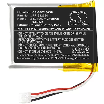 Suunto Akku 3.7V 240mAh 100019195 CS - Älykellojen akut - 4894128164326 - 1