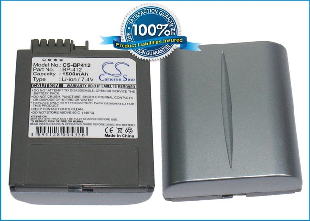 Canon akku 7.4v 1500mah liion BP-412 CS - Canon kameranakut - 4894128004356 - 1