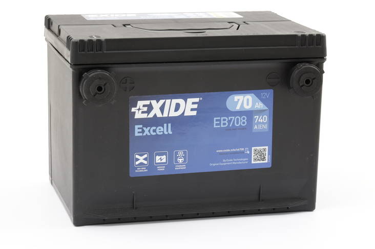 Exide Excell EB708 Jenkki 12V 70Ah - Exide käynnistysakut - 3661024037426 - 1