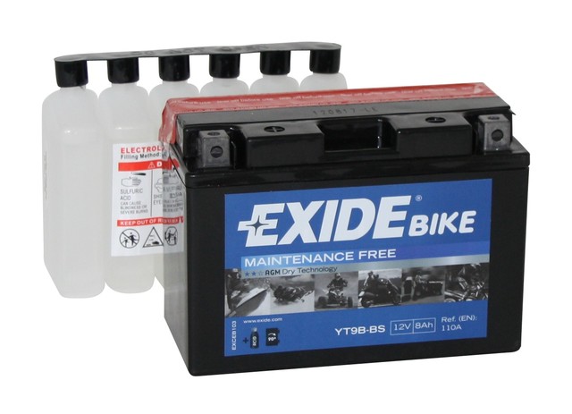 Exide Mp-Akku ET9B-BS 12V 8Ah 110A(En) - AGM MP- ja kelkan akut - 3661024033916 - 1