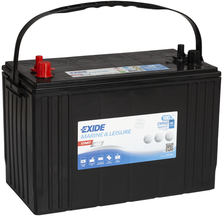 Exide Start Agm EM960 12V 100Ah - Exide käynnistysakut - 3661024036016 - 1