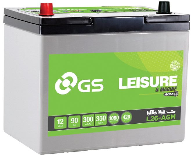 GS Leisure akku L26-AGM12v 90Ah 300A (EN - Vene-, caravan- ja vapaa-ajan akut - 5050694046896 - 1